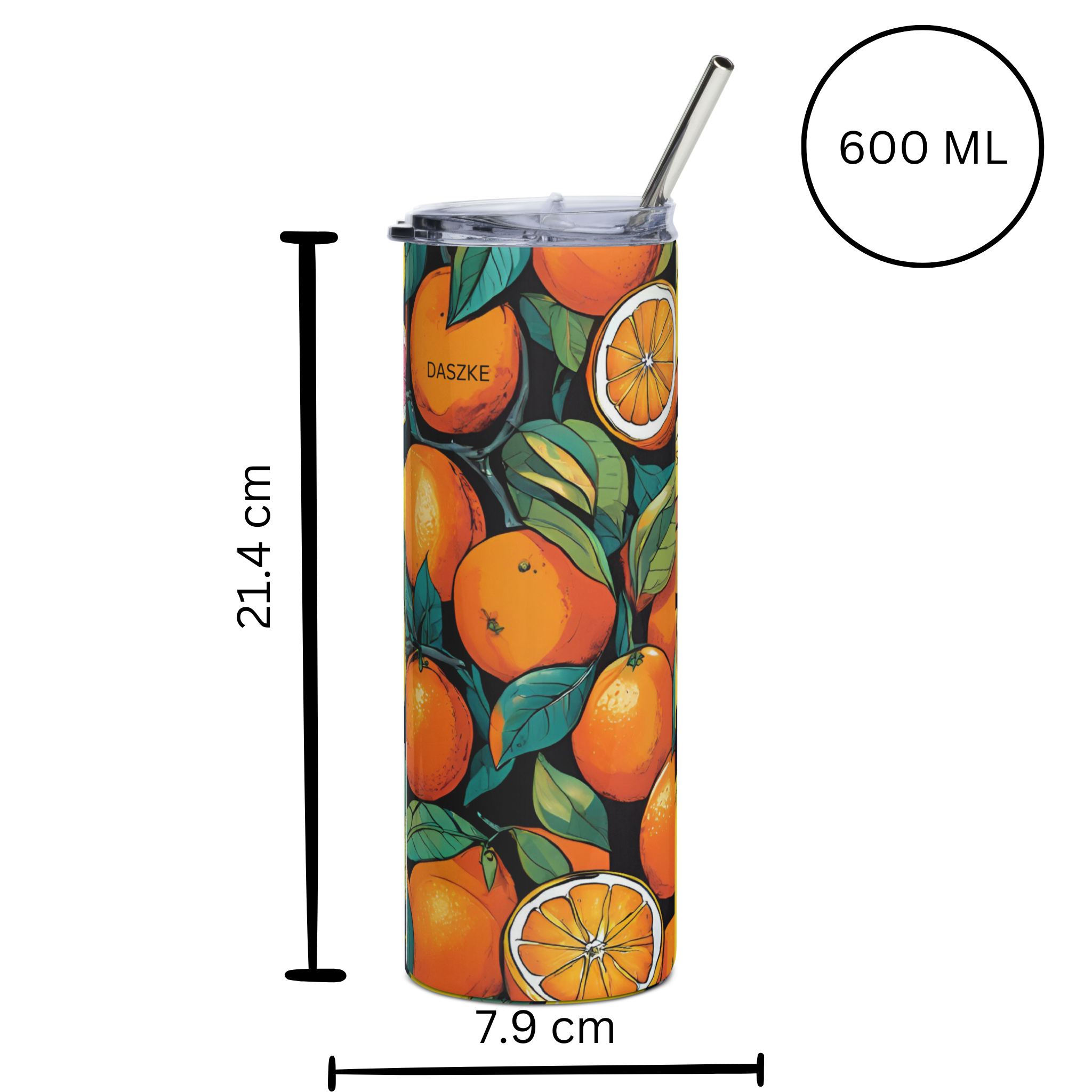 Orange Stainless steel tumbler