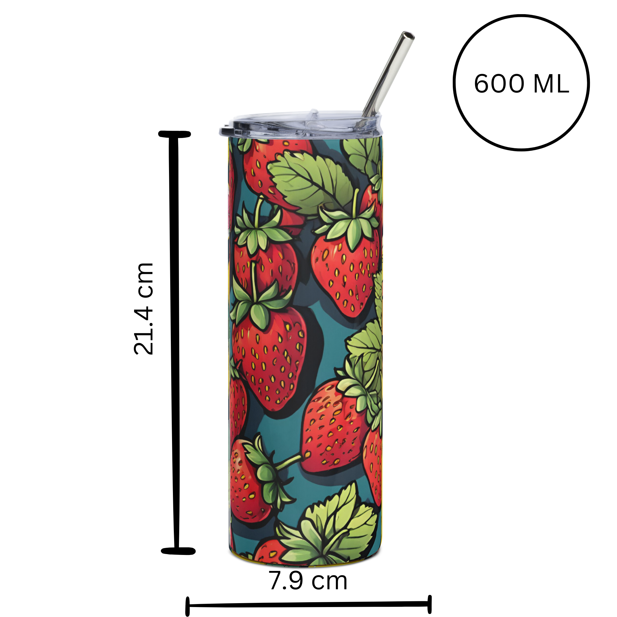 Strawberry Stainless steel tumbler