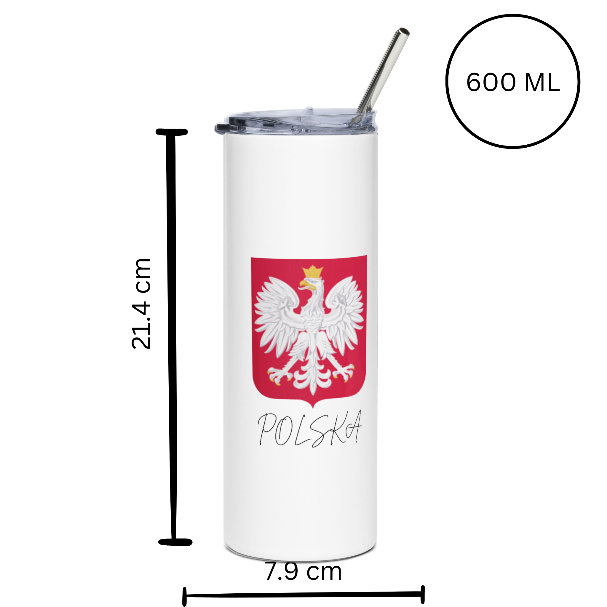 Polska Herb Stainless steel tumbler