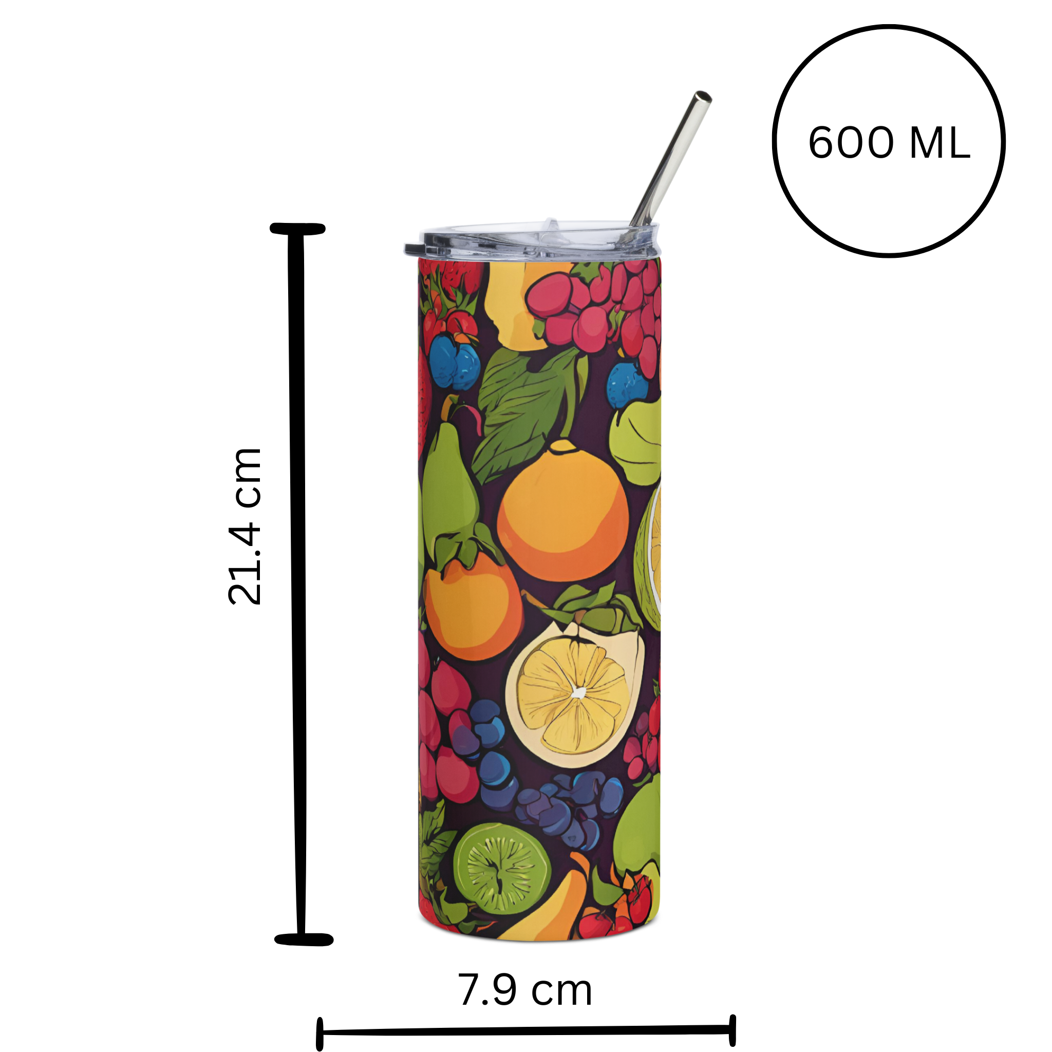 Fruit Stainless steel tumbler