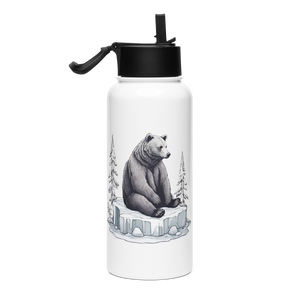 Daszke animal Water bottle with straw, front side