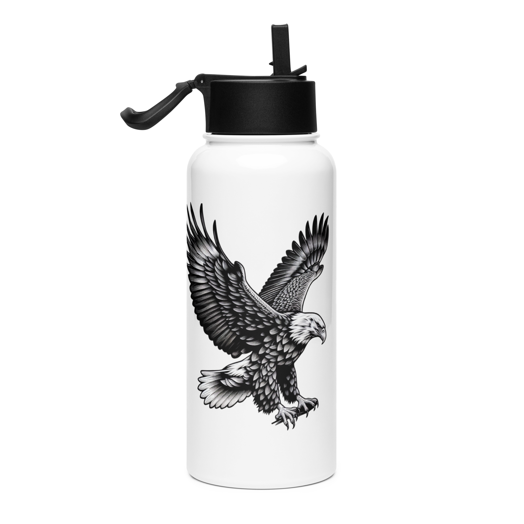 Daszke animal Water bottle with straw, front side