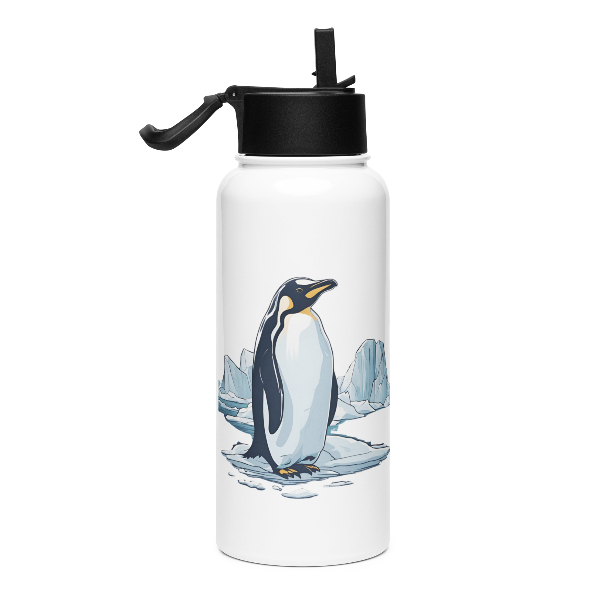 Daszke animal Water bottle with straw, front side